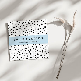 Dalmatiner-Spots, Dalmatiner-Punkte, Schwarz und W Quadratische Visitenkarte