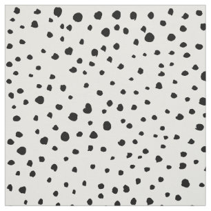 Dalmatiner-Spots, Dalmatiner-Punkte, Schwarz und W Stoff