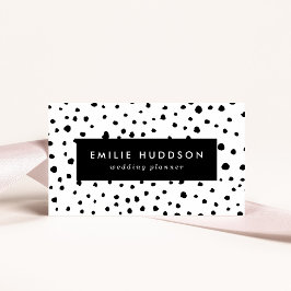 Dalmatiner-Spots, Dalmatiner-Punkte, Schwarz und W Visitenkarte