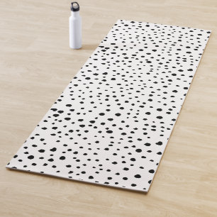 Dalmatiner-Spots, Dalmatiner-Punkte, Schwarz und W Yogamatte