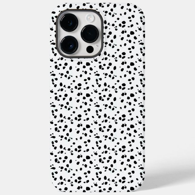 Dalmatiner-Spots Druckmuster Schwarz/Weiß Case-Mate iPhone Hülle (Rückseite)