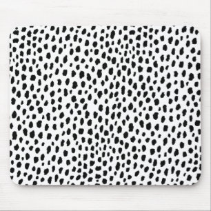 Dalmatiner-Spots (schwarz/weiß) Mousepad