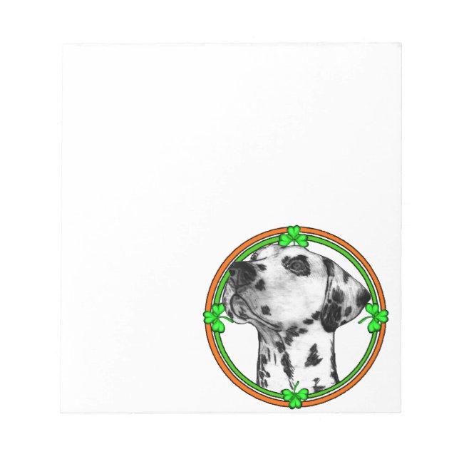 Dalmatiner St Patricks Day Notizblock (Vorderseite)