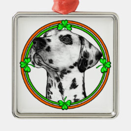 Dalmatiner St Patricks Day Ornament Aus Metall