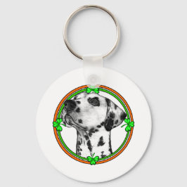 Dalmatiner St Patricks Day Schlüsselanhänger