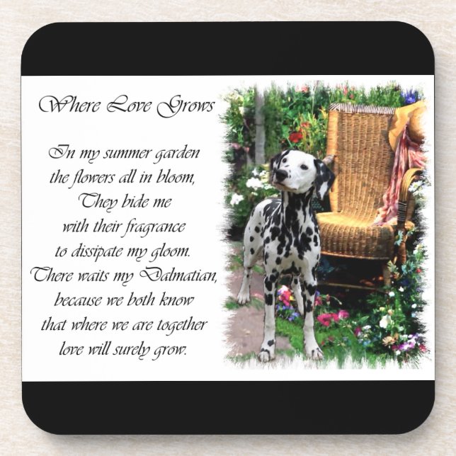 Dalmatiner Summer Garden Getränkeuntersetzer (Vorderseite)