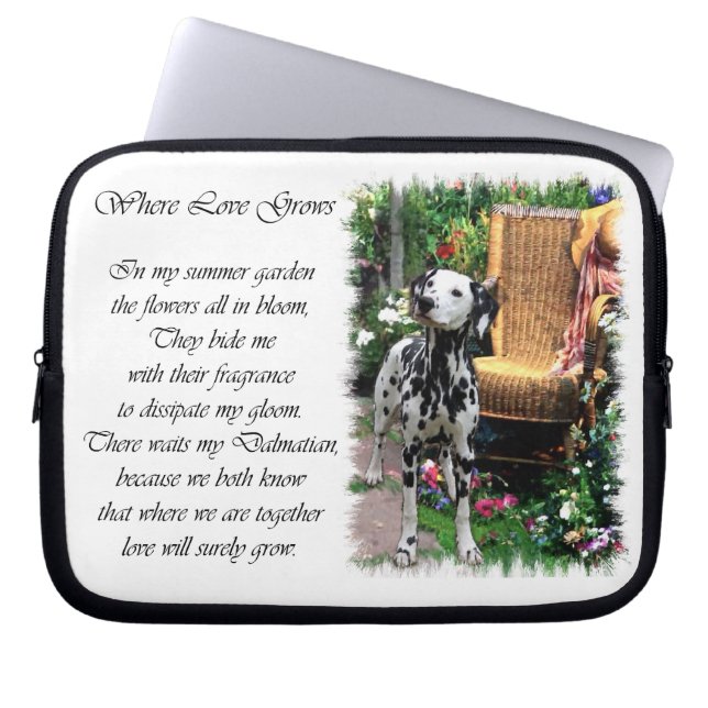 Dalmatiner Summer Garden Laptopschutzhülle (Vorderseite)