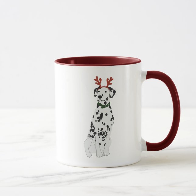 Dalmatiner-Tasse mit Rentier Antler-Headband Tasse (Rechts)