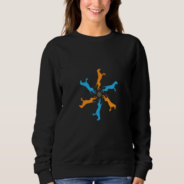 Dalmatiner Tier Mandala Muster Sweatshirt (Vorderseite)