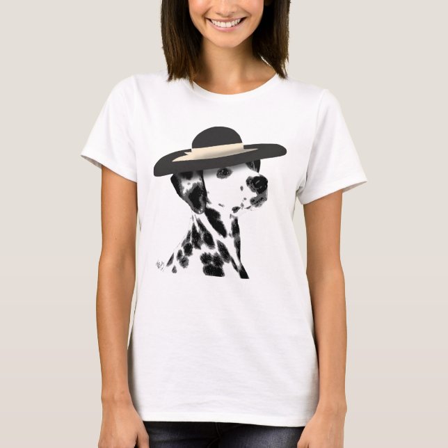 Dalmatiner und Brimmer Black Hat T-Shirt (Vorderseite)