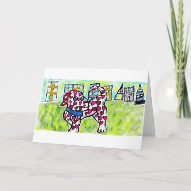 Dalmatiner valentine feiertagskarte (Vorderseite)