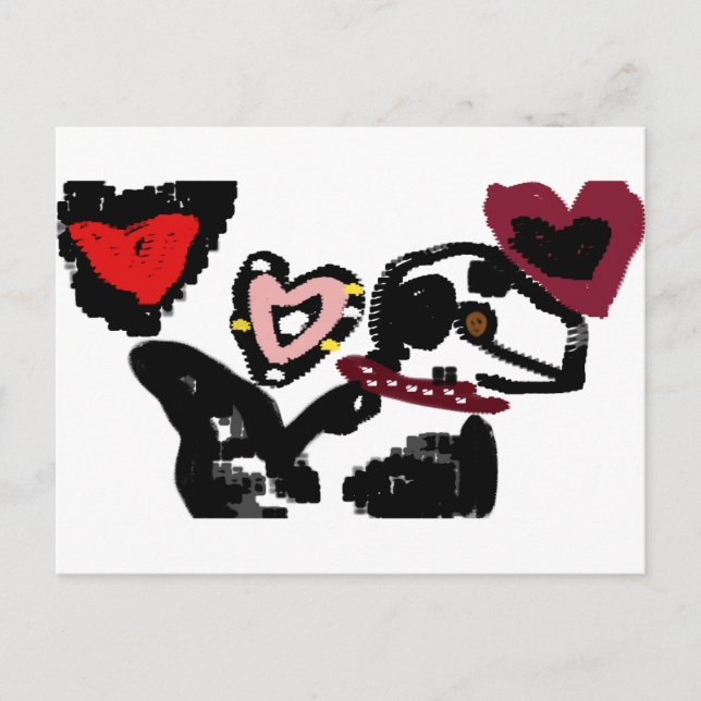 Dalmatiner valentine postkarte (Vorderseite)
