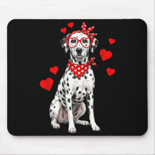 Dalmatiner Valentinstag Hundeliebhaber Herz Mousepad