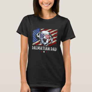 Dalmatiner Vater Merica 4. Juli Amerikaner T-Shirt
