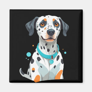 Dalmatiner Vector Art mit lebhaften Farben Magnet