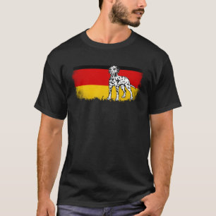 Dalmatiner vintage Deutschland Deutschland Flagge T-Shirt