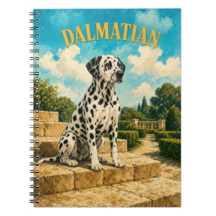 Dalmatiner, Vintage Wasserfarben-Hundekunst Notizblock