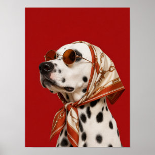 Dalmatiner-Wandkunst — Mode-Editorial-Haustier  Poster
