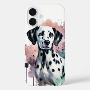 Dalmatiner Wasserfarben Kunst iPhone 16 Hülle