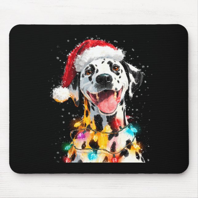 Dalmatiner-Weihnachten Damen Langarm  Mousepad (Vorne)
