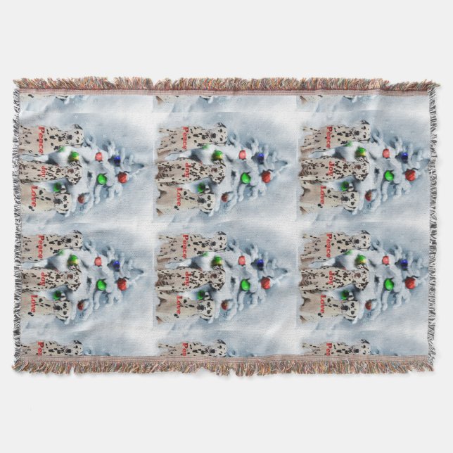 Dalmatiner Weihnachten Decke (Vorderseite)
