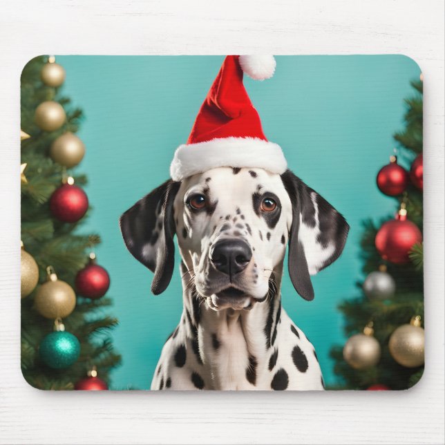 Dalmatiner Weihnachten Mousepad (Vorne)