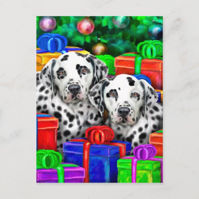 Dalmatiner Weihnachten Offene Geschenke (Vorderseite)