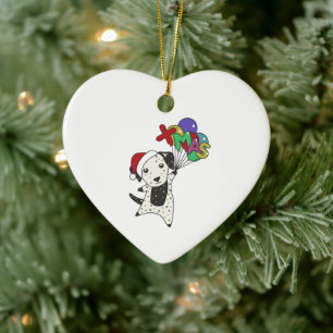 Dalmatiner Weihnachts Hund Wintertiere Hunde Keramik Ornament