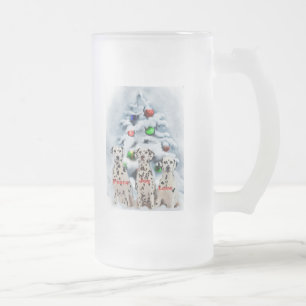 Dalmatiner Weihnachtsgeschenke Mattglas Bierglas
