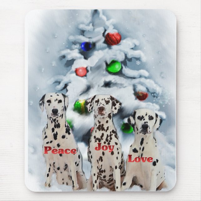 Dalmatiner Weihnachtsgeschenke Mousepad (Vorne)