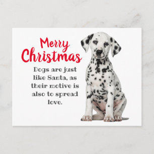 Dalmatiner-Weihnachtsgrußkarte Feiertagspostkarte