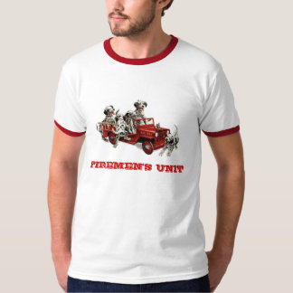 Dalmatiner-Welpe-FeuerMotor, die EINHEIT DER T-Shirt
