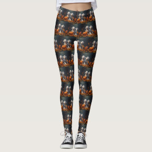Dalmatiner Welpe Herbst Kürbis Leggings