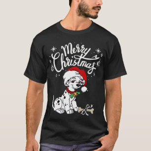 Dalmatiner-Welpe mit Weihnachtsmann-Mütze Xmas  T-Shirt