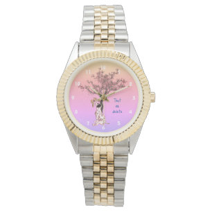 Dalmatiner Welpe und Schmetterling Personalisiert Armbanduhr