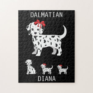 Dalmatiner Welpen Puzzle mit personalisiertem Name