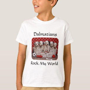 Dalmatiner Welpen Rock My World Kids Ringer T-Shir T-Shirt