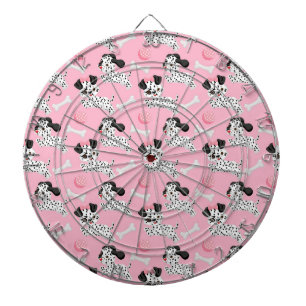 Dalmatiner Welpen Schwarze Flecken Rosa Spielball Dartscheibe