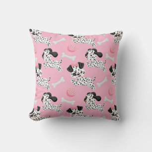 Dalmatiner Welpen Schwarze Flecken Rosa Spielball Kissen