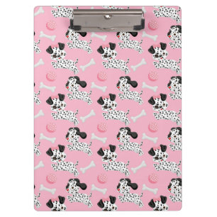 Dalmatiner Welpen Schwarze Flecken Rosa Spielball  Klemmbrett