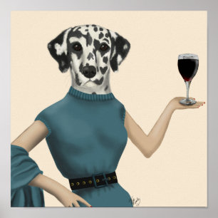 Dalmatiner Wine Snob Poster