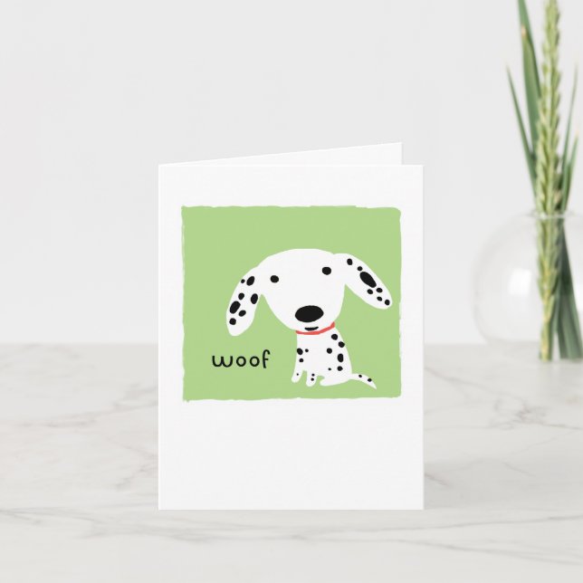 Dalmatiner Woof Karte (Vorderseite)