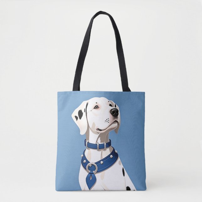 Dalmatinerhund mit blauem Halsband (Vorderseite)