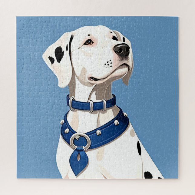 Dalmatinerhund mit blauem Halsband Puzzle (Vertikal)