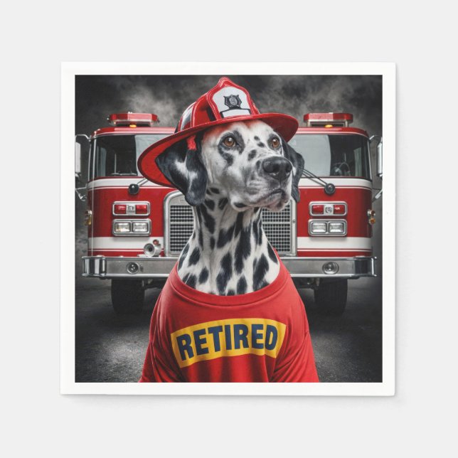 Dalmatinie Tragen eines müden Shirts Serviette (Vorderseite)