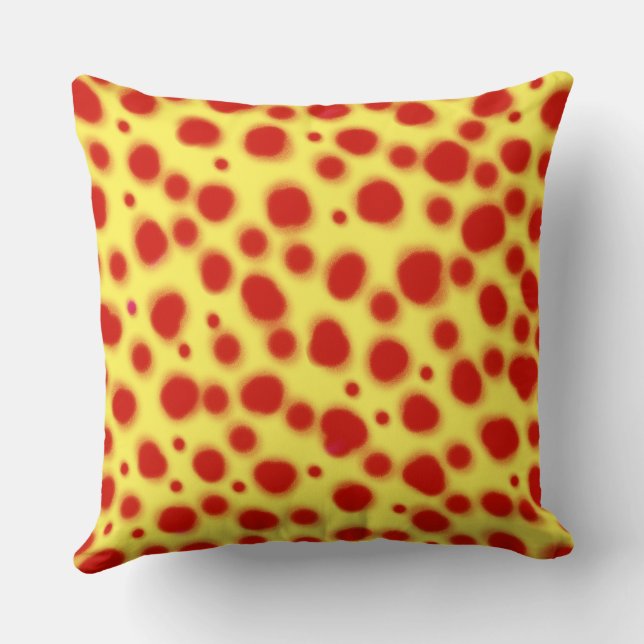 dalmatinische Punkte rot-gelbe Stelle für Tiere Kissen (Rückseite)