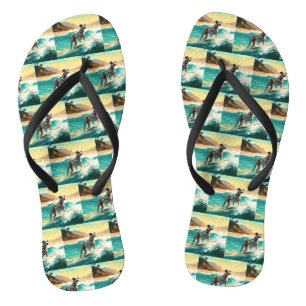 Dalmatinische Strand-Surfing-Malerei Flip Flops
