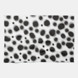 dalmatinischer niedlicher Schwarz-Weiß-Druck Geschirrtuch
