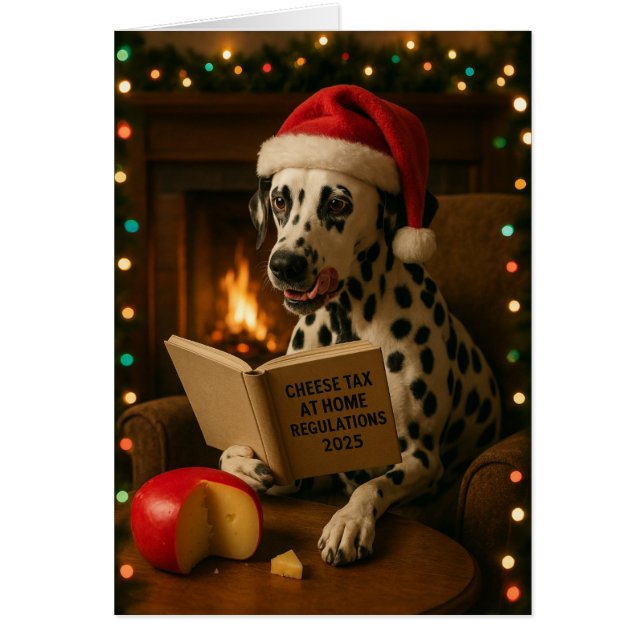 Dalmation 'Cheese Tax' Christmas card (Vorne)