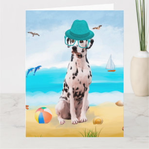 Dalmation Dog on Beach Karte